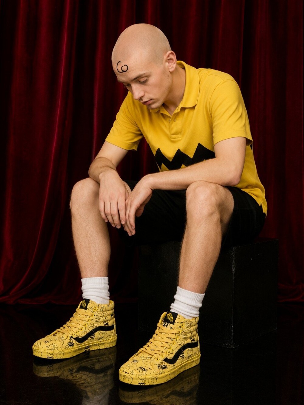 Vans x Peanuts SK8 Hi Reissue Charlie Brown Yellow Men’s 9.5 Women's 11